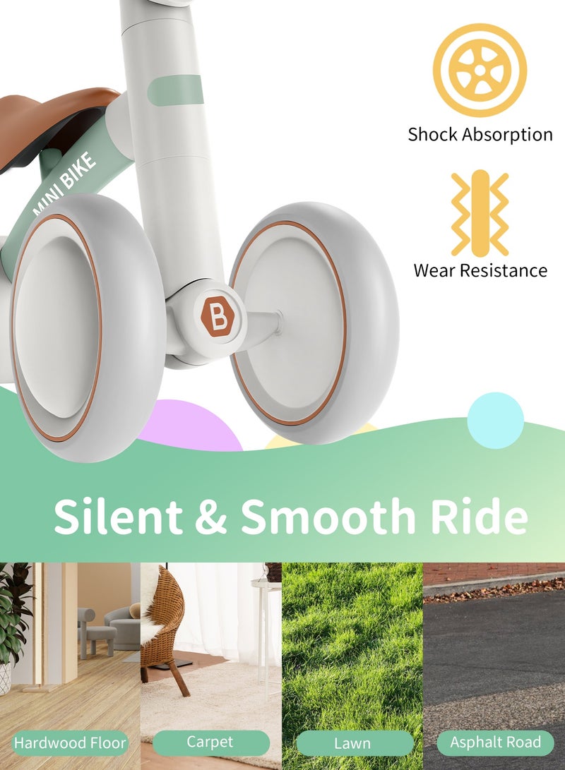 بيليف عربات المشي للأطفال، دراجات الأطفال، دراجات التوازن للأطفال، دراجات ثلاثية العجلات للأطفال، دراجة توازن للأطفال الصغار من عمر سنة إلى سنتين، دراجة أولى للمبتدئين للفتيات والفتيان من عمر 10 إلى 24 شهراً، دراجة مشي خفيفة الوزن بدون دواسات مزودة بـ 4 عجلات صامتة، حد توجيه آمن بزاوية 135 درجة، مقعد عريض ناعم - Image 3